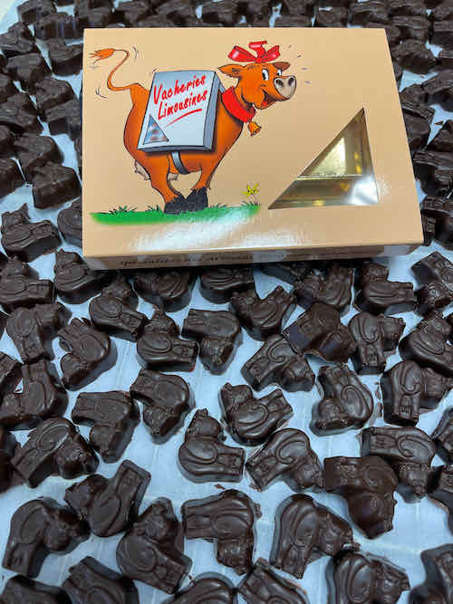 Bonbons de chocolat en forme de vache